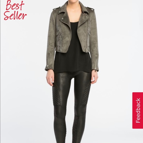 SPANX Pants - Spanx Faux Leather Moto Leggings in Black
